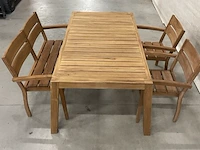 Teakhouten tuinset 160 cm - afbeelding 5 van  5