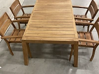 Teakhouten tuinset 160 cm - afbeelding 4 van  5