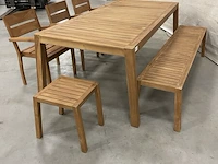 Teakhouten tuinset 220 cm - afbeelding 3 van  4