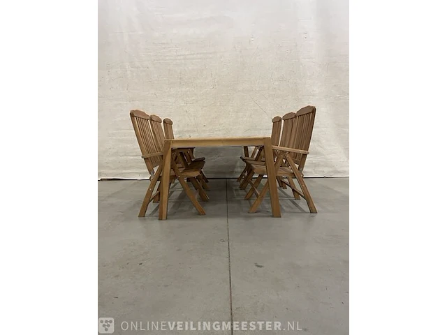 Teakhouten tuinset 220 cm - afbeelding 2 van  6