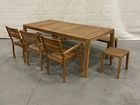 Teakhouten tuinset 220 cm - afbeelding 1 van  5