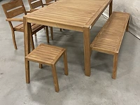 Teakhouten tuinset 220 cm - afbeelding 4 van  5