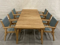 Teakhouten tuinset 240 cm - afbeelding 2 van  5