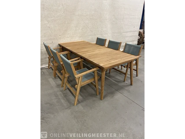 Teakhouten tuinset 240 cm - afbeelding 3 van  5