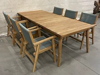 Teakhouten tuinset 240 cm - afbeelding 3 van  5