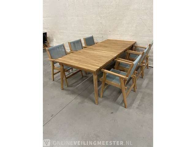 Teakhouten tuinset 240 cm - afbeelding 4 van  5