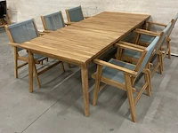 Teakhouten tuinset 240 cm - afbeelding 4 van  5