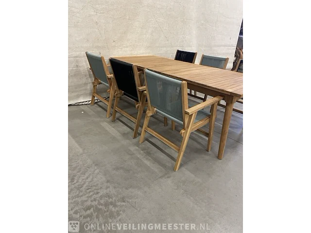 Teakhouten tuinset 240 cm - afbeelding 3 van  5