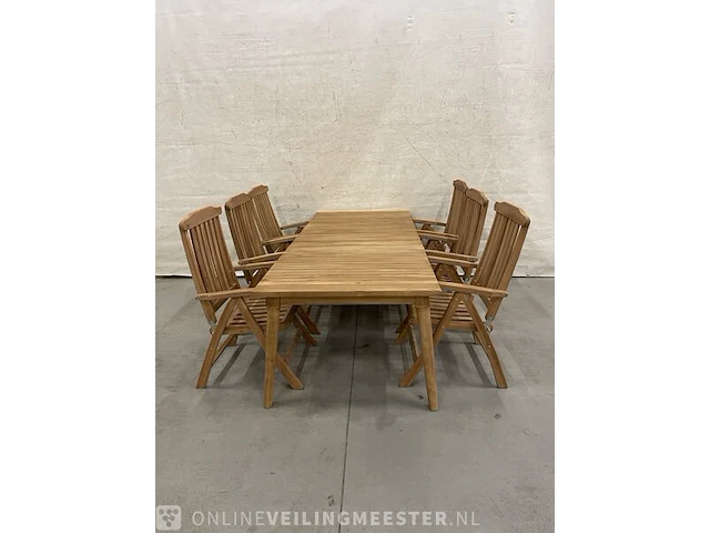 Teakhouten tuinset 240 cm - afbeelding 1 van  7