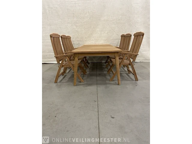 Teakhouten tuinset 240 cm - afbeelding 2 van  7