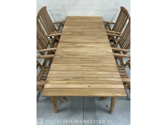 Teakhouten tuinset 240 cm - afbeelding 3 van  7