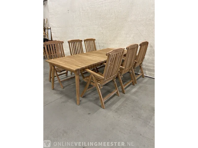 Teakhouten tuinset 240 cm - afbeelding 5 van  7