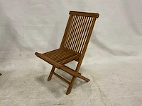 Teakhouten tuinset met 4 stoelen - afbeelding 5 van  5