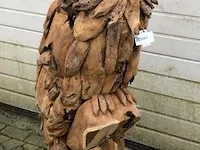Teakhouten uil zeer uniek item