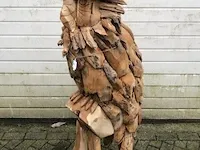Teakhouten uil zeer uniek item - afbeelding 4 van  7