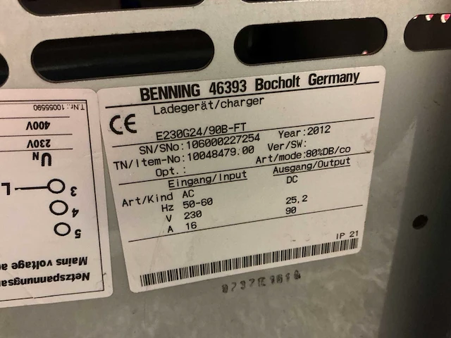 Tebetron - 24v 90a - acculaders - 2012 - afbeelding 3 van  3