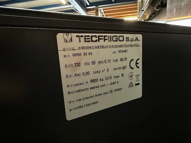 Tecfrigo - wine 38 v3 - wijnklimaatkast - afbeelding 3 van  3