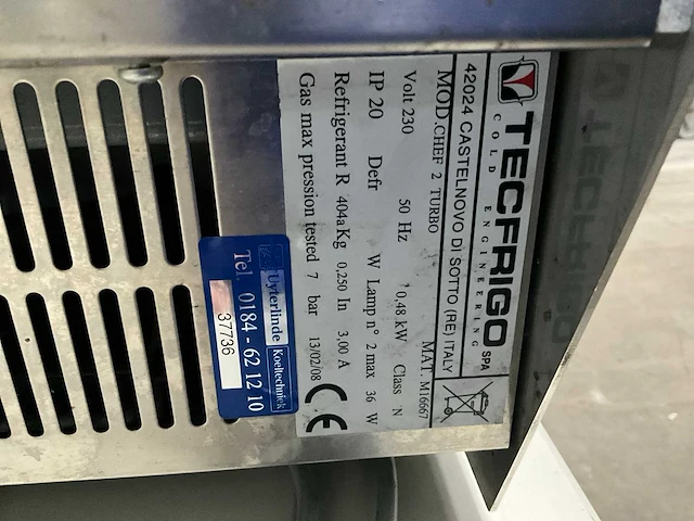 Tecfrigo chef 2 turbo koelvitrine - afbeelding 8 van  8
