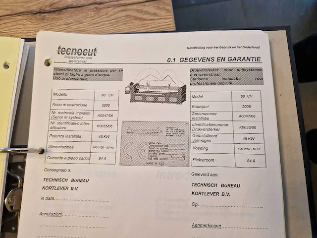 Technocut - waterline 1630 - waterstraalsnijmachine - 2002 - afbeelding 5 van  14