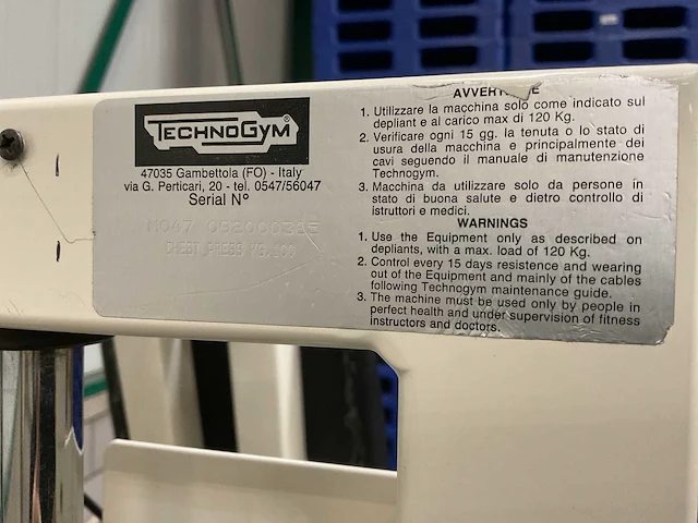 Technogym chest press - afbeelding 5 van  5