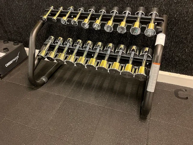 Technogym chrome dumbbell set - afbeelding 1 van  2