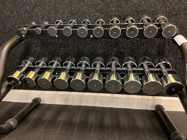 Technogym chrome dumbbell set - afbeelding 2 van  2