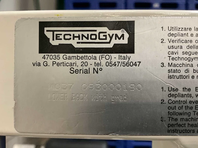 Technogym lower back - afbeelding 6 van  6
