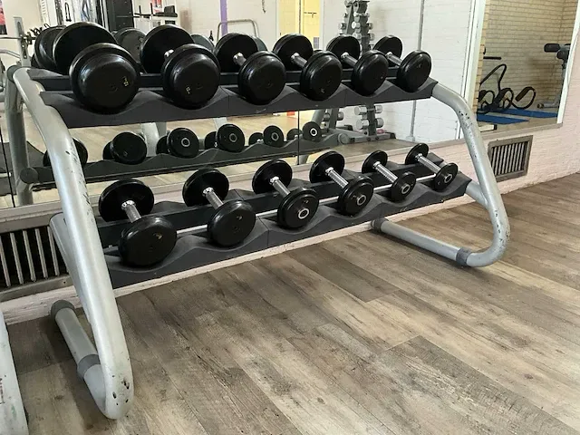 Technogymn halterrek met halters - afbeelding 1 van  3