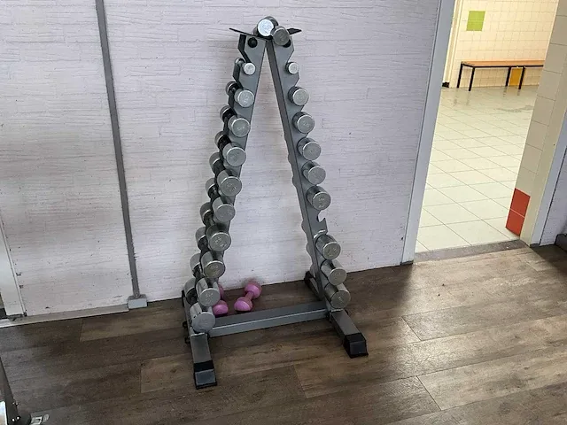 Technogymn halterrek met halters - afbeelding 1 van  5