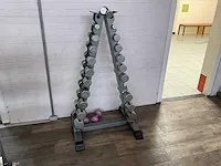 Technogymn halterrek met halters - afbeelding 1 van  5