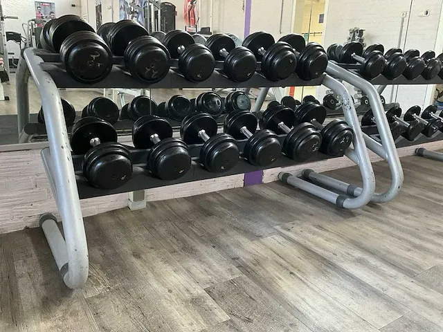 Technogymn halterrek met halters - afbeelding 1 van  3