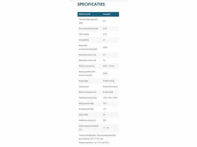 Technopump yt-200 tb1 warmtepompboiler - afbeelding 5 van  14