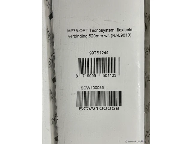 Tecnosystem mf75-opt flexibele verbinding 520 mm wit - afbeelding 3 van  3