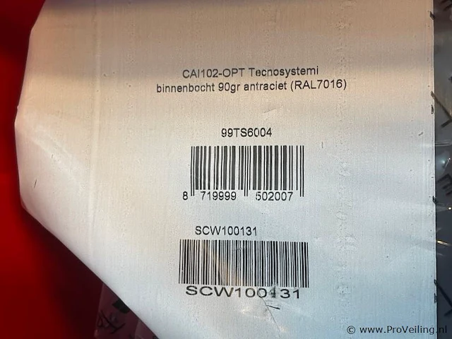 Tecnosystemi cai102-opt binnen bocht 90gr antraciet excl. magazijnbak - afbeelding 4 van  4