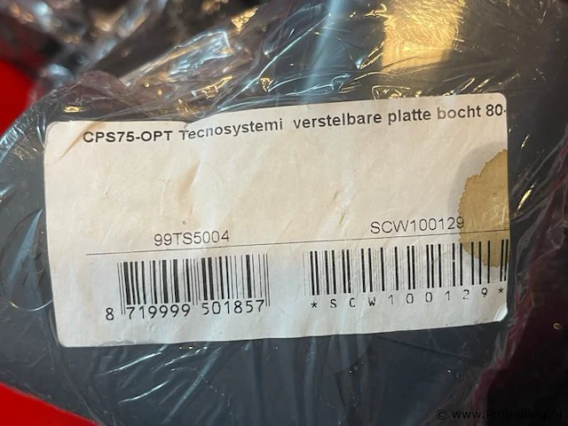 Tecnosystemi cps75-opt verstelbare platte bocht 80 excl. magazijnbak - afbeelding 3 van  3