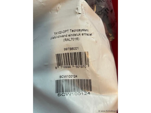 Tecnosystemi ta102 opt plafond/wand eindstuk antraciet (ral 7016) excl. magazijnbak - afbeelding 3 van  3