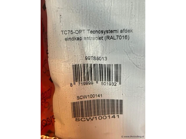 Tecnosystemi tc75-opt afdek eindkap antraciet excl. magazijnbak - afbeelding 4 van  4