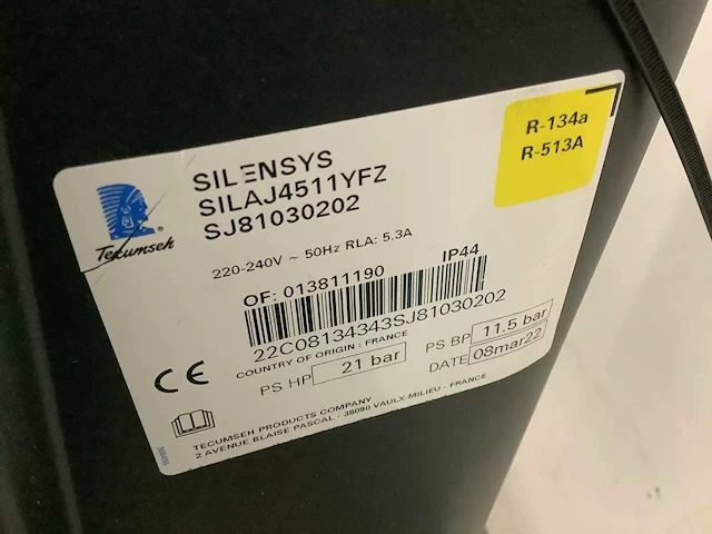Tecumseh silensys - silaj4511yfz - koelcompressor - afbeelding 6 van  13