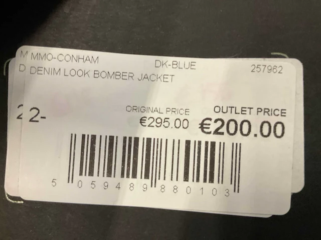 Ted baker - mmo-conham - denim look bomber jacket maat 2 - afbeelding 5 van  6