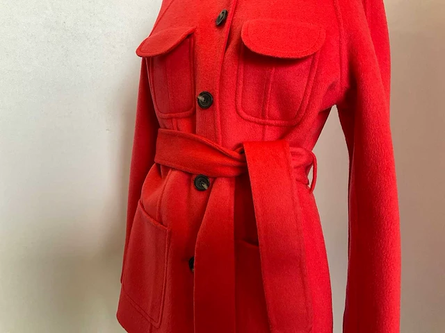 Ted baker - wmo-lesliiy - hip length coat with waist belt maat 1 - afbeelding 4 van  5