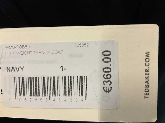 Ted baker - wmo-robbii - lightweight trench coat maat 1 - afbeelding 3 van  6