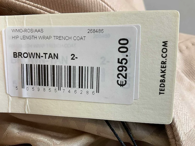 Ted baker - wmo-rosiaas - hip length trench coat maat 2 - afbeelding 5 van  6