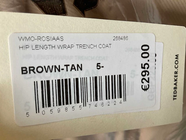 Ted baker - wmo-rosiaas - hip length trench coat maat 5 - afbeelding 5 van  6