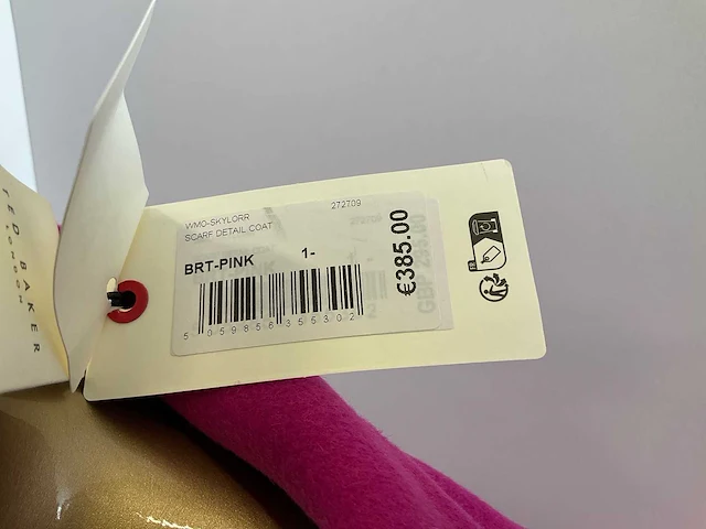 Ted baker - wmo-skylorr - scarf detail coat maat 1 - afbeelding 3 van  5
