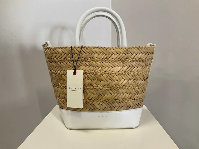 Ted baker - wxb-ivelie - medium raffia weave tote - afbeelding 1 van  4
