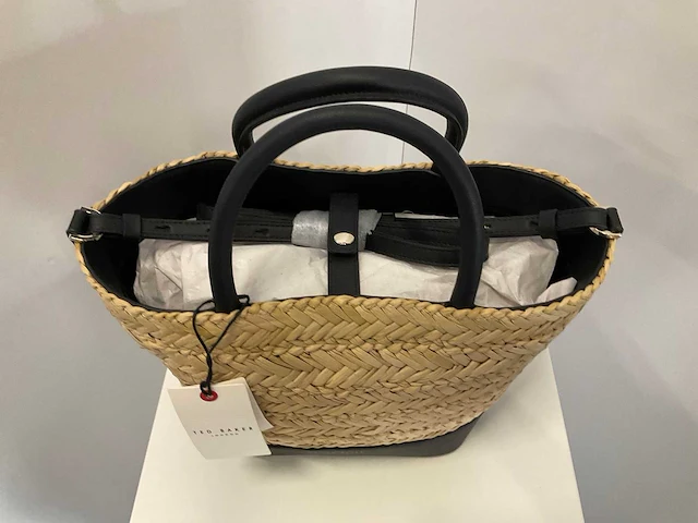 Ted baker - wxb-ivelie - medium raffia weave tote - afbeelding 3 van  4