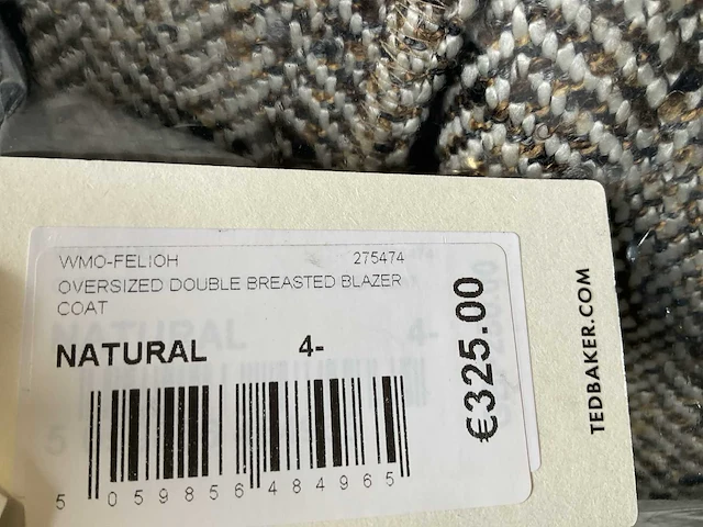 Ted baker wmo-felioh oversized double breasted blazer coat maat 4 - afbeelding 3 van  4