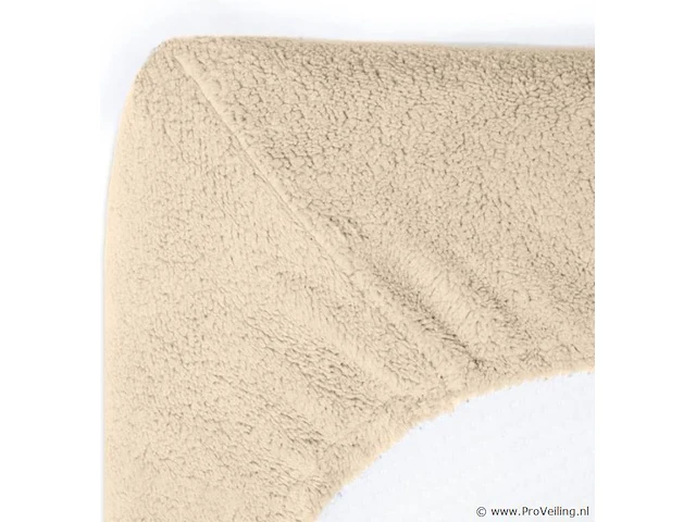 Teddy hoeslaken taupe 180 x 200cm - afbeelding 3 van  6