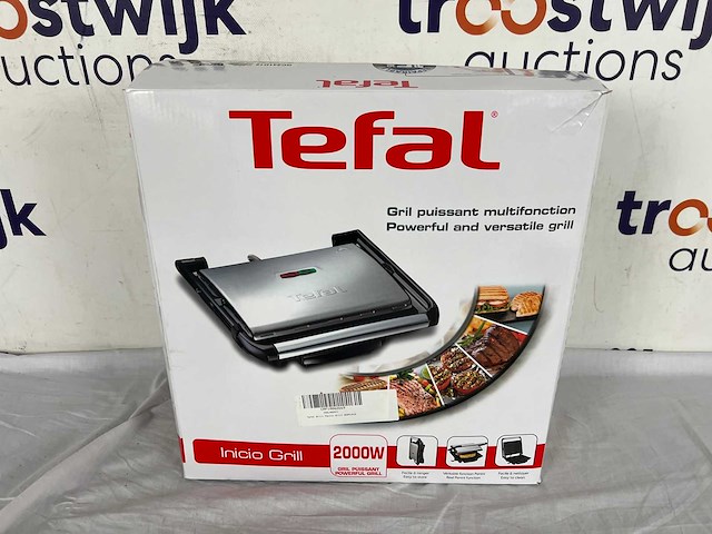 Tefal inicio gc241d - contactgrill - anti-aanbaklaag - 2000w - rvs - compact design - best uit de test consumentenbond april 2025 - afbeelding 2 van  2