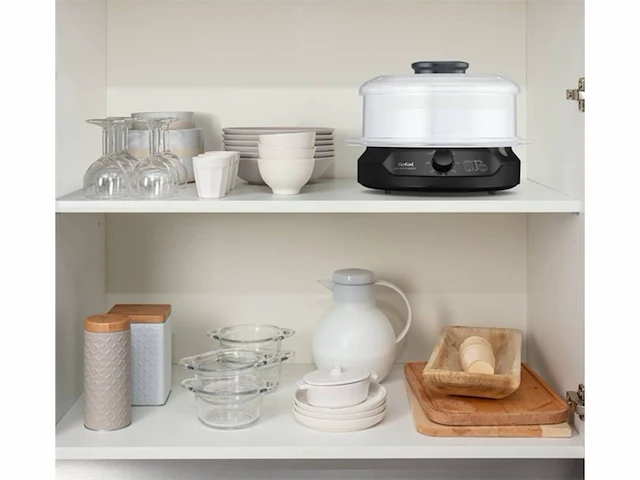 Tefal minicompact vc139810 2-in-1 stoomkoker vrijstaand 800 watt zwart - afbeelding 3 van  6